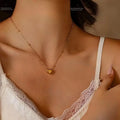 Stainless Steel Gold Color Heart Love Chain Necklace Bracelets Earrings For Women Girl New Fashion Non-fading Jewelry Set