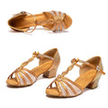 SWDZM Girls Latin Dance Shoes Tango Ballroom Shoes Ladies Girls Salsa Sandals Soft Sole Dancing Shoes for Women Dance Shoes