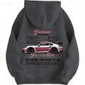 2026 New men's and women's high-quality fashion trend car printed loose comfortable classic retro hip-hop sweatshirt  hoodie