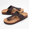 Crestar Women's Cork Footbed Sandals Lady Fashion Buckle Slip-On Slide Sandals Summer Comfortable Suede Shoes with Arch Support