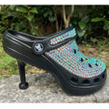 Handmade Diamond Inlaid Green Pumps High Heels Sandals Snake Shaped Slim Heels Pointed Sexy Women's Shoes Bride's Sandales