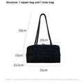 Korean Style Retro Fashion Tote Bag Large Capacity Casual Versatile Boston Bag Crocodile Pattern Niche Shoulder Bag for Women