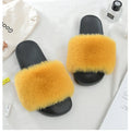 Women Slippers Faux Rex Rabbit Fur Slippers Slides For Women Luxury Designer Sandals On Summer Furry Slippers Flip Flops Shoes Plus Size Shoes