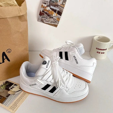 2026 Platform Women Vulcanized Shoes Spring Sport Running Outdoor Couple Shoes Athletic Sneakers Warm Plush Lace Up Sports Shoes