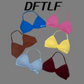 DFTLF Sports Strappy Bra Yoga Underwear Women Gym Top Running Exercise Backless Bra High Support Active Wear Fitness Workout