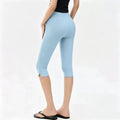 Women's Bare Feel High Waist Butt Lifting Yoga Leggings Stretchy Seven Eighths Tight Fitness Running Training Workout Pants