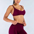 HISTELLO Impact Sports Bra Women Open Back Fitness Top Removable Pads Gym Moisture Wicking Workout Wear Running Pilates Yoga Bra