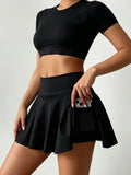 Women's Solid Color High Waist Loungewear Skirt Summer Breathable Sexual Interest Mini Skirt Ladies Quick Dry Comfortable Skirts