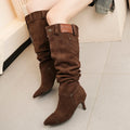 Designer Over The Knee Women Boots Pointed Toe Heeled Shoes 2025 Winter Sexy Party Pumps Chelsea High Boots Snow Mujer Zapatos