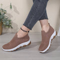 Women's Comfortable Knitted Sock Shoes, Breathable and Platform Sports Shoes, Lightweight Walking Shoes, Mother's Shoes
