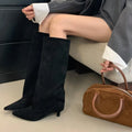 2026 Trend Designer Retro Stilettos Women's Modern Boots New Autumn and Winter Pointed Over-the-knee Slim Shoes Zapatos De Mujer