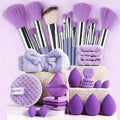 Makeup set kit 33pcs beauty set makeup kit large and small beauty sponges for flawless makeup application and removal of makeup full set