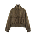 Women's New Jackets Women's Autumn Jackets 2026 New Fashion Big Pocket Elegant Women's Slim Warm Jackets Autumn Street Chic Young Student Coats
