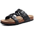 Crestar Women's Cork Footbed Sandals Summer Comfortable Slip-On Slide Sandals with Arch Support djustable Buckle Beach Slippers