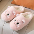 2026 New Winter Plush Slippers - Cat Pattern Couple House Shoes, Cozy Furry Indoor Slides for Women & Men, Non-Slip Home Booties