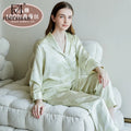 FIMTAIRAH 6A 19MM 100%Silk Pajamas Women's Home Wear   long-sleeved two-piece set 100% mulberry silk Pijamas