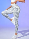 Camouflage Print Pants with Pockets Yoga Sports Wear Comfortable Soft Daily Two-Way Wear Long Trousers
