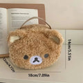 Makeup 1PCS Cute Plushes Makeup Case Anime Relaxed Bear Cosmetic Bag Women Jewelry Storage Pouch Girl Organizer Handbags Gifts