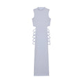 Women's Sexy Dress Criss Cross Cut Out Dress, Sexy Bodycon Mock Neck Sleeveless Dress, Women's Clothing