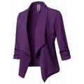 New 2025 Women's Blazer Solid Color Elegant Office Top Versatile Cardigan Coat Collar Fashion Casual Jacket for Female