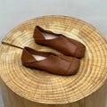 Women's Shoes  Vintage Round Toe Ballet Women's Flats Retro Soft Pu Leather Loafers Woman Casual Slip on Moccasion Shoes