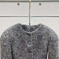 Women's Tweed Blazer, Round-Neck Long-Sleeve Fitted Jacket, High-Quality Versatile Suit, 2026, New Arrival, Y2K, Mini Skirt Set
