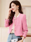 Pink Jacket Spring And Autumn 2026 New French High-End Short Outcoat for Women Blazer Yellow Suit Jackets Fashion Top Trench Coa