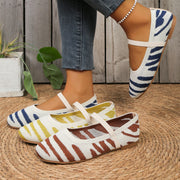 Women Casual Knitted Ballet Flats Shoes 2026 Comfortable Strap Loafers Mary Jane Lightweight Daily Walking Sneakers