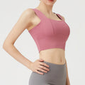Yoga Crop Top for Women Sports Bra Sexy Underwear Push Up Bras Solid Athletic Vest Gym Fitness Shirt Sport Running Sportswear