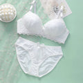 Sexy Women Bra Set Lingerie Set Breathable Lace Underwear Suit Female Push Up Wireless New Bra Briefs Set Cute Top and Panties