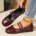 Spring and Autumn New Square Toe Comfortable Work and Leisure Shoes for Women Fashionable and Hot Selling Sexy Bow Flat Shoes