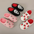 2026 Cute Fruit Women Slippers Winter Indoor Warm Soft Sole Breathable Comfort Anti-slip Bedroom Causal Flat Cotton Shoes