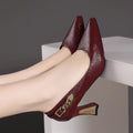 Shoes Female 2025 Plus Size Slip on Women's High Heel Fashion Dress Pumps Women Pointed Toe Thin Heels Shoes Women