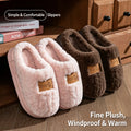 Winter Warm Slippers Women Men Fluffy Plush Home Shoes Cushion Midsole Anti-Slip Flexible Sole Thermal Indoor Bedroom Mules