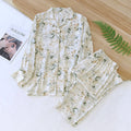 2026 Spring/Summer New Women's Pajama Set Gongsatin Cotton Women's Pajama Silk Viscose Fiber Silk Smooth High end Home 2-Piece