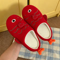 XIXITIAO Women's Cartoon Indoor Slippers Autumn Winter Fashion Festive Cute Red Carp Light Home Closed-toe Flats Anti-slip Shoes