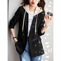 2025 Spring Autumn Women's Suit Coat Hooded Appear Thin Temperament Ladies Blazer Leisure Large Size Elegant Female Suit Tops