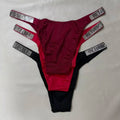 Victoria Secret Very Sexy Shine Script Thong Panty Women Lingerie Underwear Hot