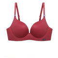 Ice Silk Bra For Women Sexy Seamless Bralettle Gather Push Up Lingerie Wireless One Piece AB Cup Adjust Straps Candy Color Bras