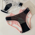 Women's Sexy Lingerie See-Through Breathable Butterfly Knot Panties Seamless Solid Color Lace Underwear Hollow Out Knotted Desig
