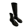 Women Boots Knee-length Detachable Double-wear Punk Leather Women Platform Boots Motorcycle Thigh-high Boots Fashion Women