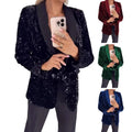 2025 New Women's Sequin Blazer Jackets Clothing Long Sleeve Elegant Jacket Autumn/Winter Collection Female Outerwear