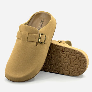 Fashion Women's Suede Mules Slippers New Lady Sandals Outdoor Beach Slides Home Shoes Four Season Soft Sole Non-slip Breathable