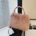 Women Faux Fox Fur Plush Shoulder Bag New Winter Fluffy Crossbody Bag Fashion Versatile Daily Handbag