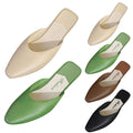 Women'S Slippers Fashion Solid Color Closed Toe Shallow Shoes Popular In Summer Flat Shoes Low-Top Lazy Outdoor Slipper