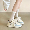 2026 Spring Summer Thick Soled Relaxed Training Shoes Women's Lace New Retro Casual Shoes Student Sports Shoes Women 369