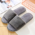 2026 Winter Women Winter House Furry Slippers Non-Slip Casual Indoor Flats Floor Shoes Ladies Flip Flops Warm Shoes Solid Colors