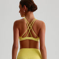 Cross Straps Sports Bra High Impact Fitness Bra Women Gym Yoga Crop Top Vest Workout Bralette Plus Size Underwear With Chest Pad