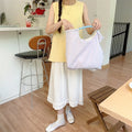 Women's Tote Bags Korean Dopamine Simple Versatile Swwet Kawaii Cute New Handbags Large Capacity Portable Shoulder Bags