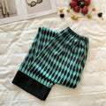 Green Plaid Pajamas Long Sleeve Lapel Shirt Pants Women Ice Silk Sleepwear Summer Autumn New Home Clothes Rayon Loungewear